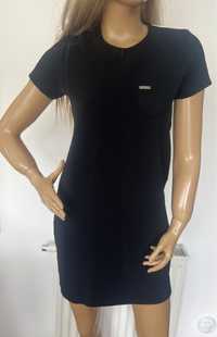 Simple sukienka elastyczna czarno biała S / M prosta