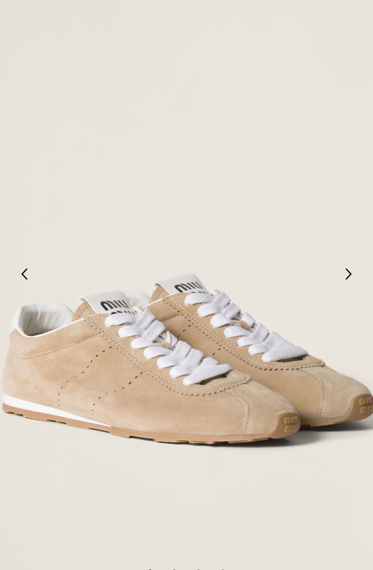 Кросівки Miu Miu Plume suede sneakers
