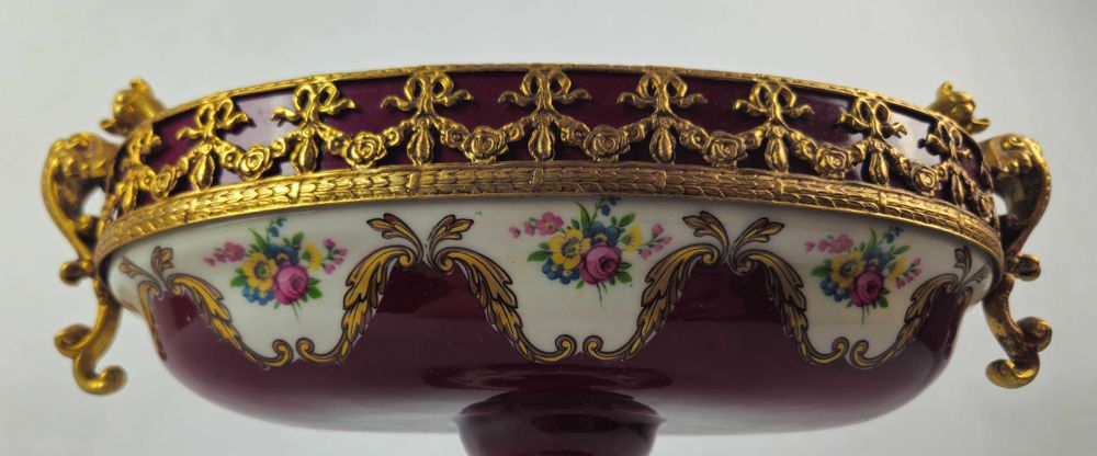 Piękna oryginalna porcelanowa patera / bomboniera LIMOGES Francja