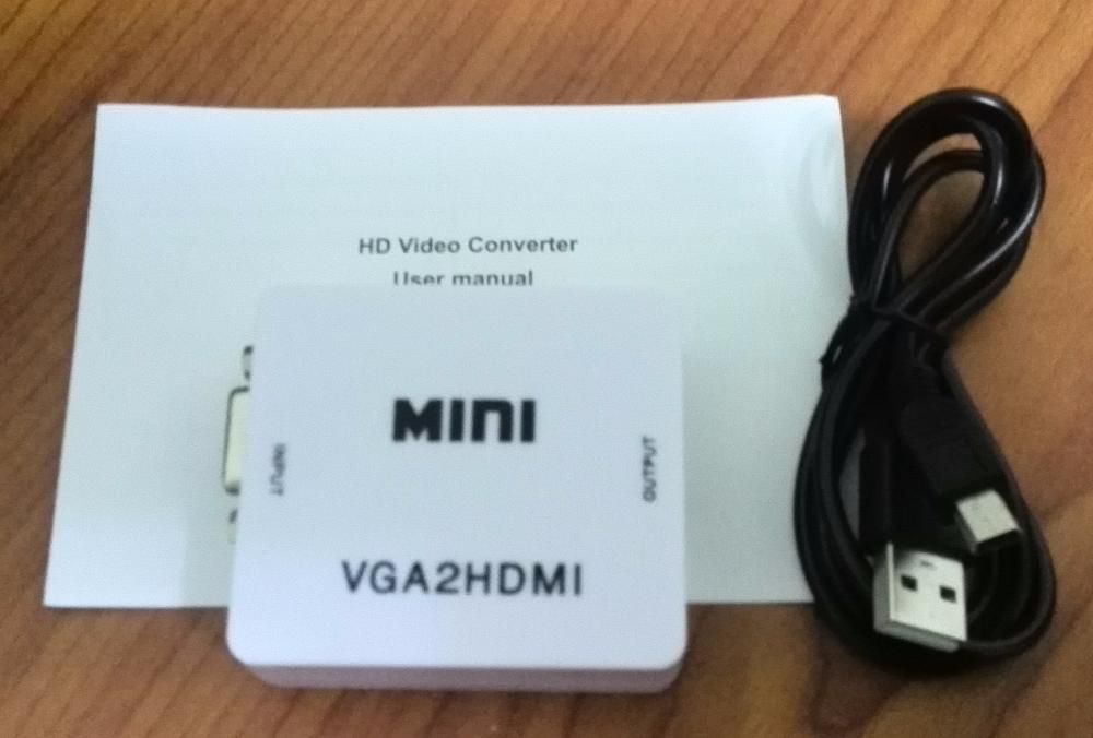 Conversor VGA para HDMI com audio novo selado portes grátis