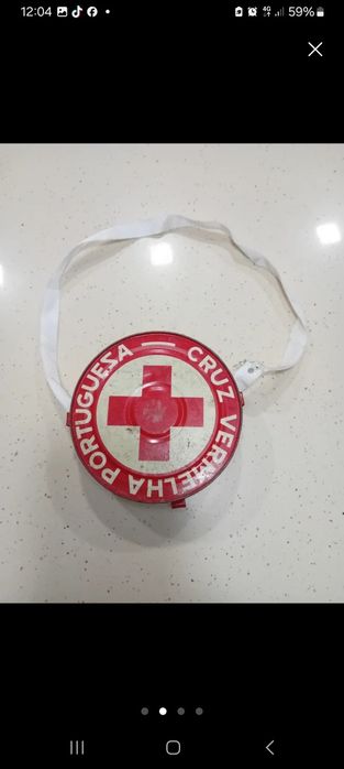 Lata peditório vintage - Cruz Vermelha - Antiguidade