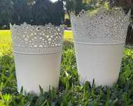 Vaso branco com 0,18 cm alt - Ref 047