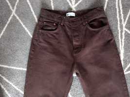 Zara,r.38, brązowe jeansy