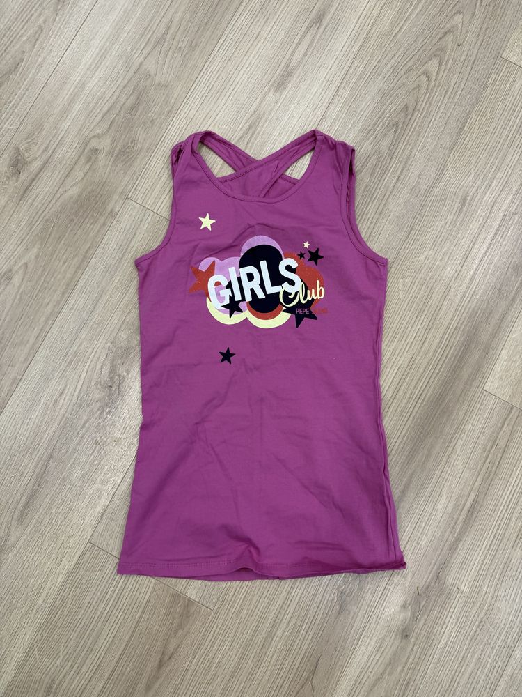 Girls club fioletowa bluzka bez rękawków na ramiączka 164 cm 13 14 lat