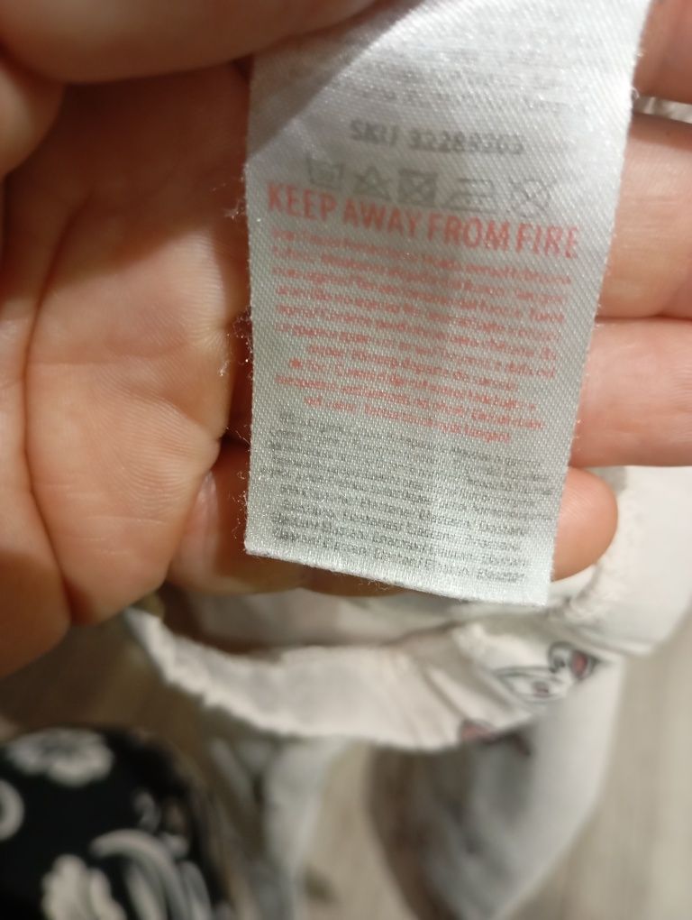 Legginsy getry spodnie elastyczne bawełniane 86 Disney Baby
