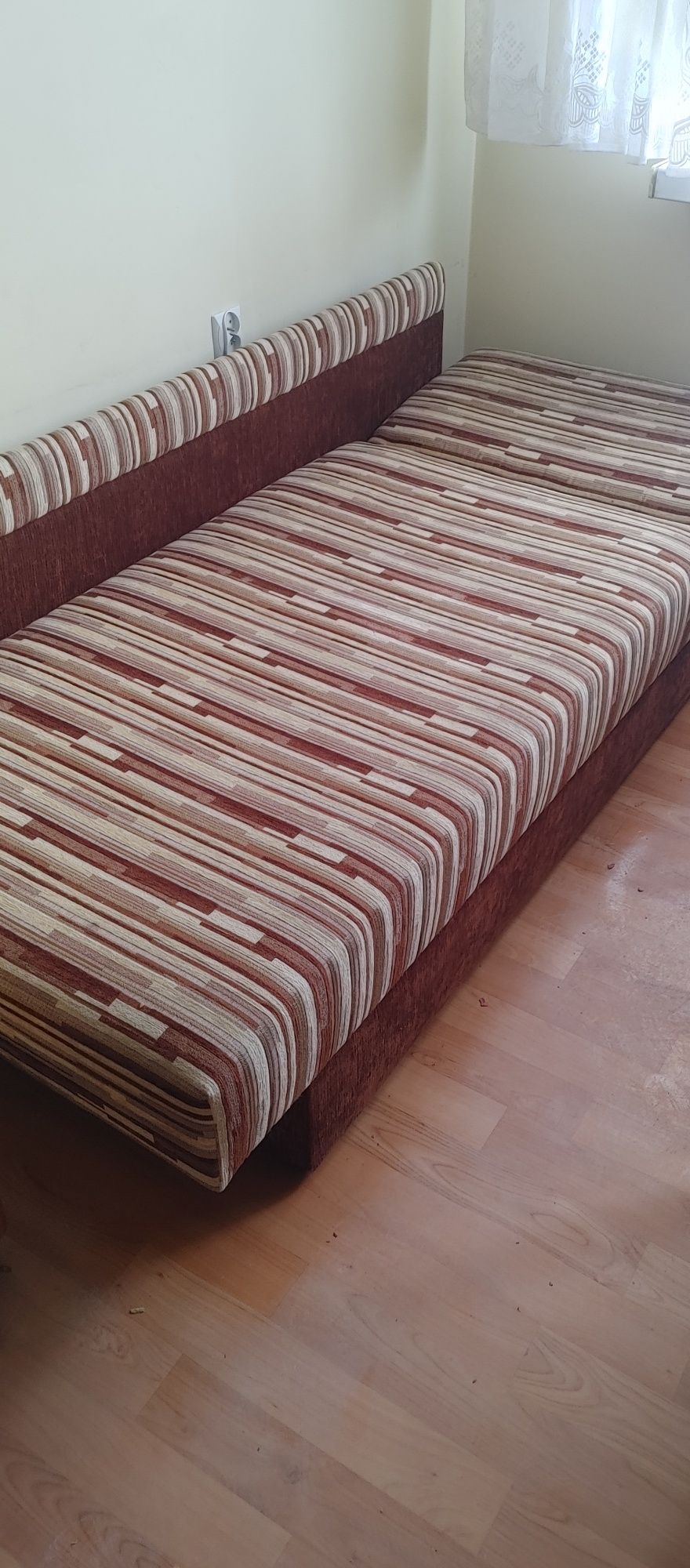 Łóżko Pojedyncze Jednoosobowe Sofa Z Funkcją Spania PRL Retro Vintage