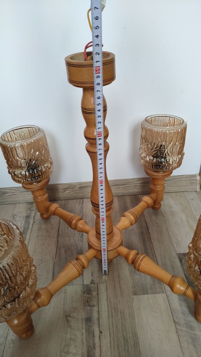 Lampa żyrandol prl