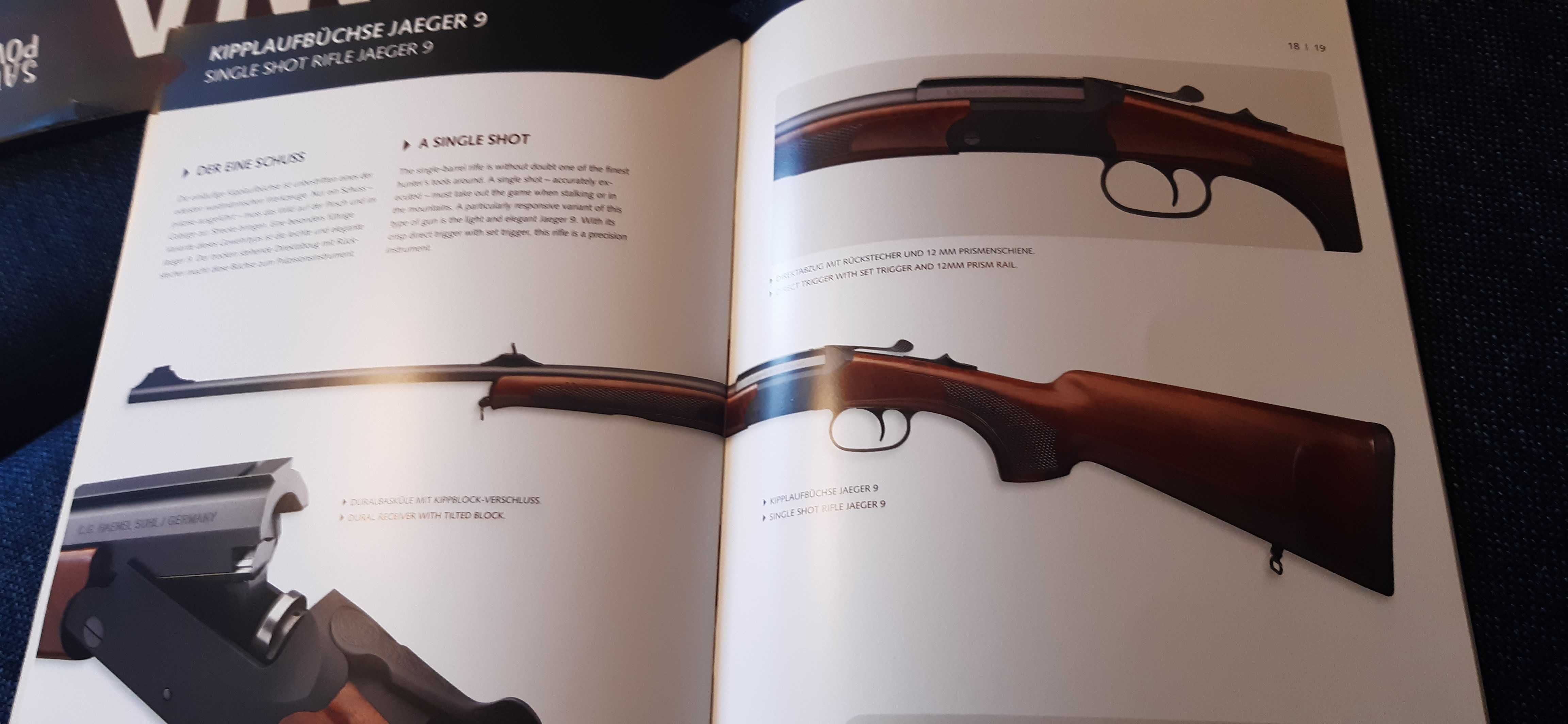 stary katalog broni myśliwskiej marki JAEGER