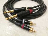 Kabel audio neutrik 2x JACK TS > 2x RCA Rean Cordial stereo 2x 1,5m