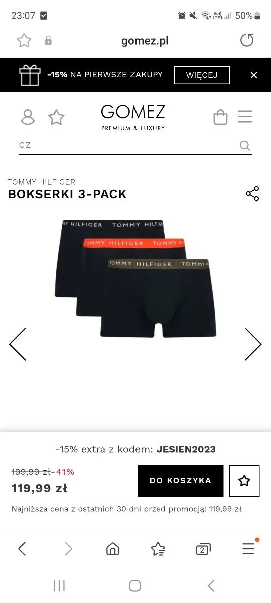 Bokserki tommy hilfiger 2xl