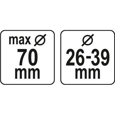 Odciąg pyłu do kucia i wiercenia 70mm Yato
