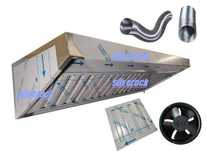 okap gastronomiczny SG 1750x700x400 filtry atest PZH Wentylator