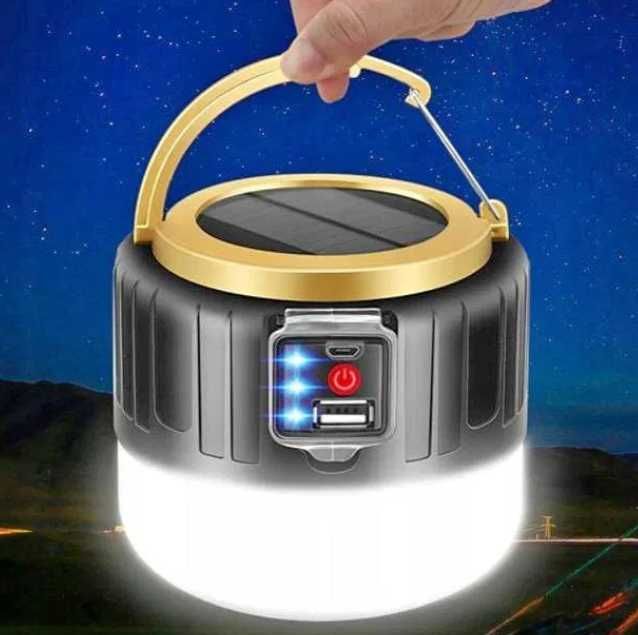Lampa wielofunkcyjna akumulator kempingowa solarna
