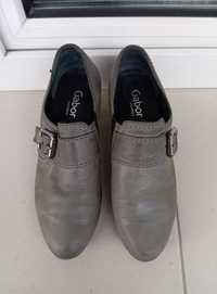 Szare skórzane buty Gabor, rozmiar 3,5 G