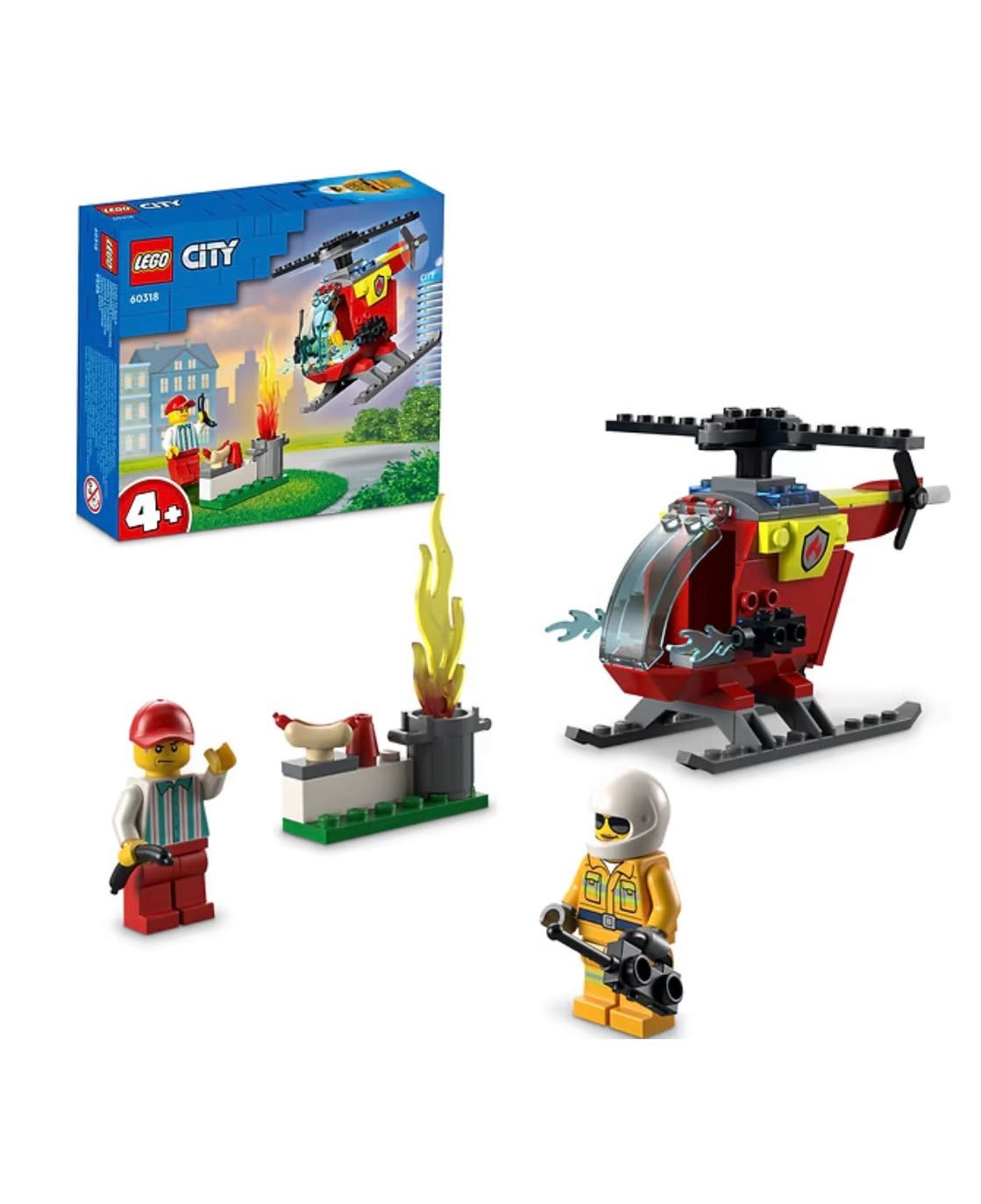 Конструктор Lego City Пожежний гелікоптер (60318) без коробки новий