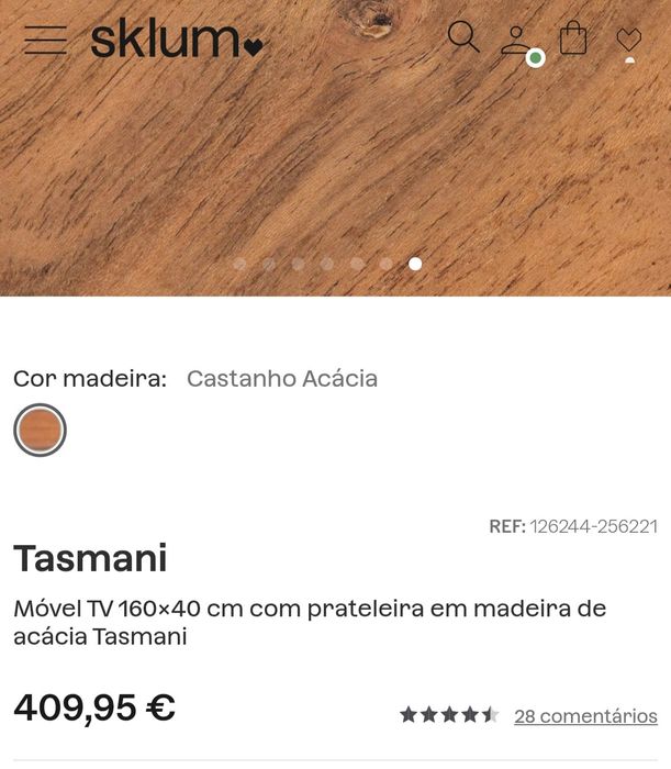 Móvel de TV como novo! Produto Sklum com ótimo acabamento