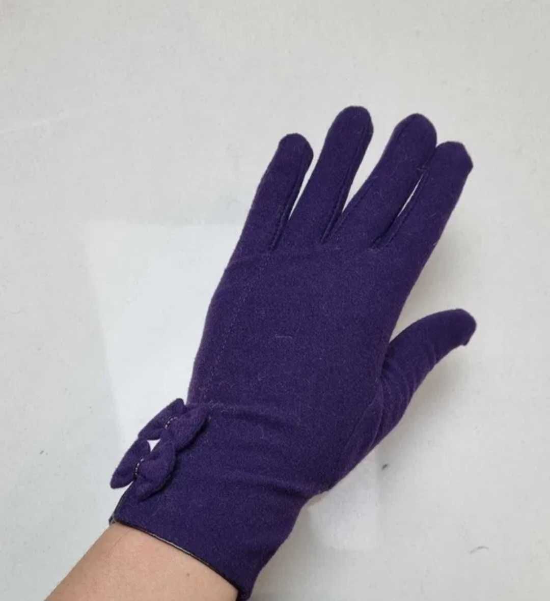 Rękawiczki damskie fioletowe