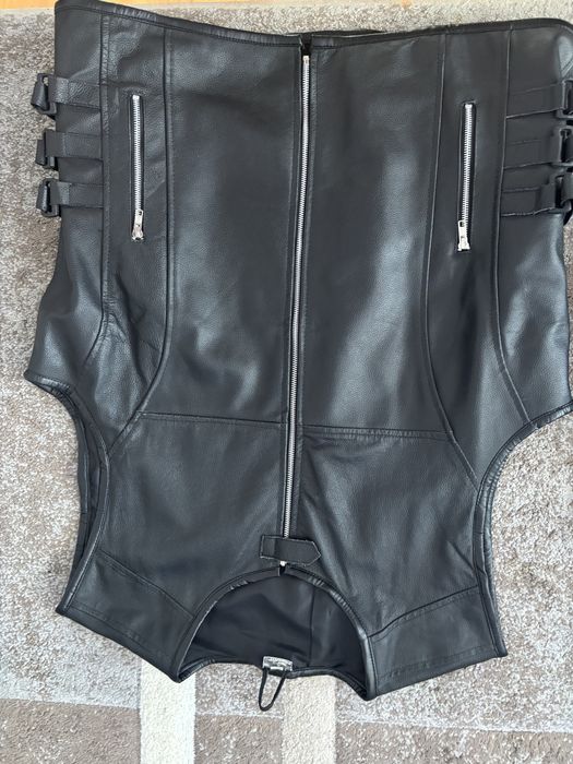 Kamizelka motocyklowa skorzana XXL