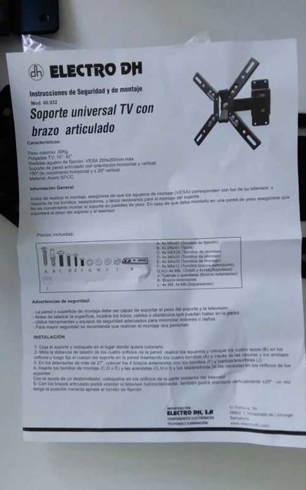 Suporte parede TV/Led