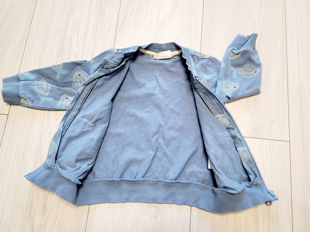 Bluza rozpinana na zamek ryby morze r. 80
