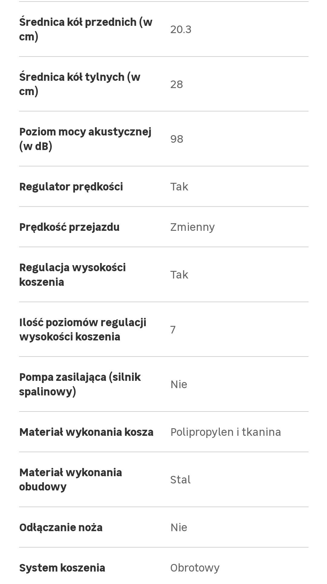 Kosiarka spalinowa Sterwins 3,5kW 3 lata gwarancji