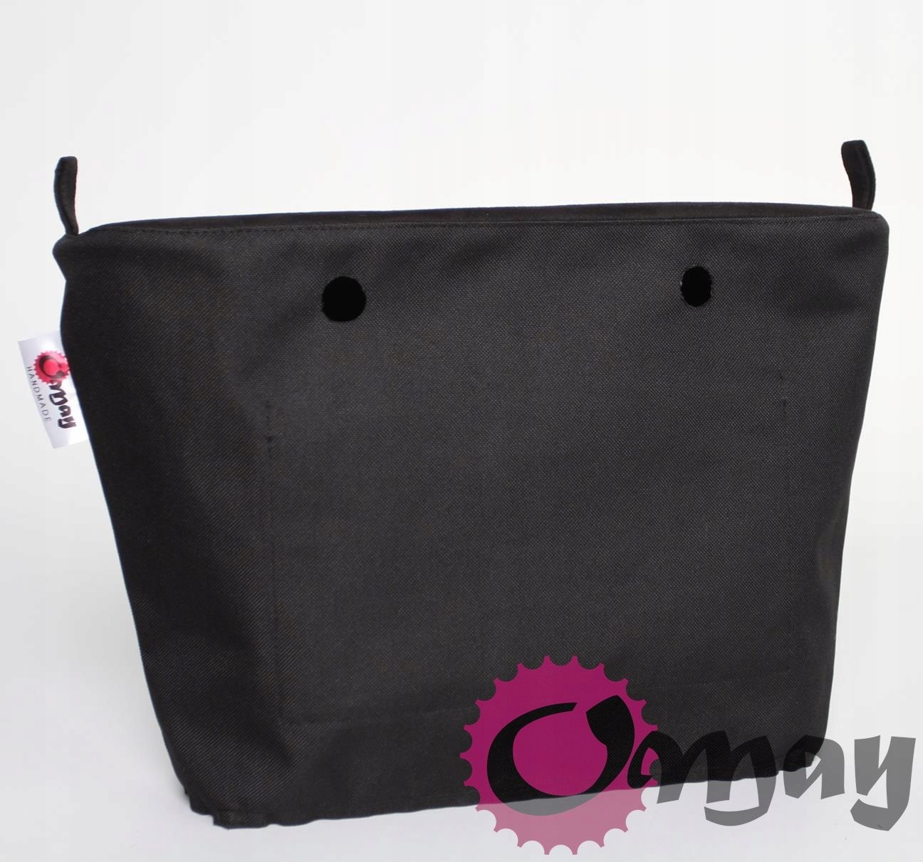 organizer OBAG STANDARD elegancki czarny ekozamsz 2 kieszenie OMAY