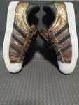 Adidas Superstar metallic foil gold.