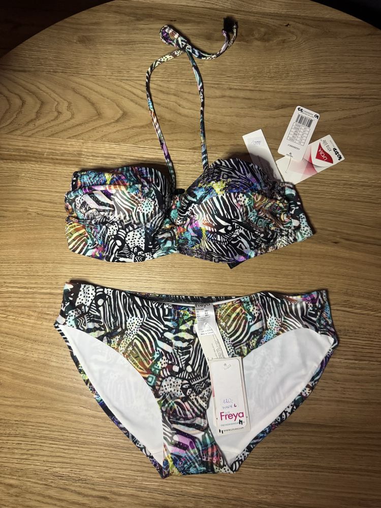 Bikini nowe 70DD biustonosz kąpielowy i figi brytyjskiej firmy Freya