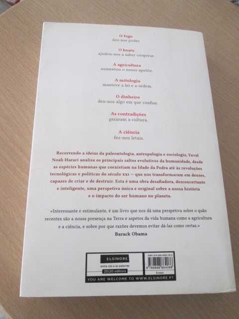 Sapiens História Breve da Humanidade 
de Yuval Noah Harari (Of.portes)