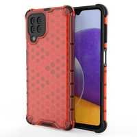 Etui Samsung Galaxy A22 4G Honeycomb - Czerwony