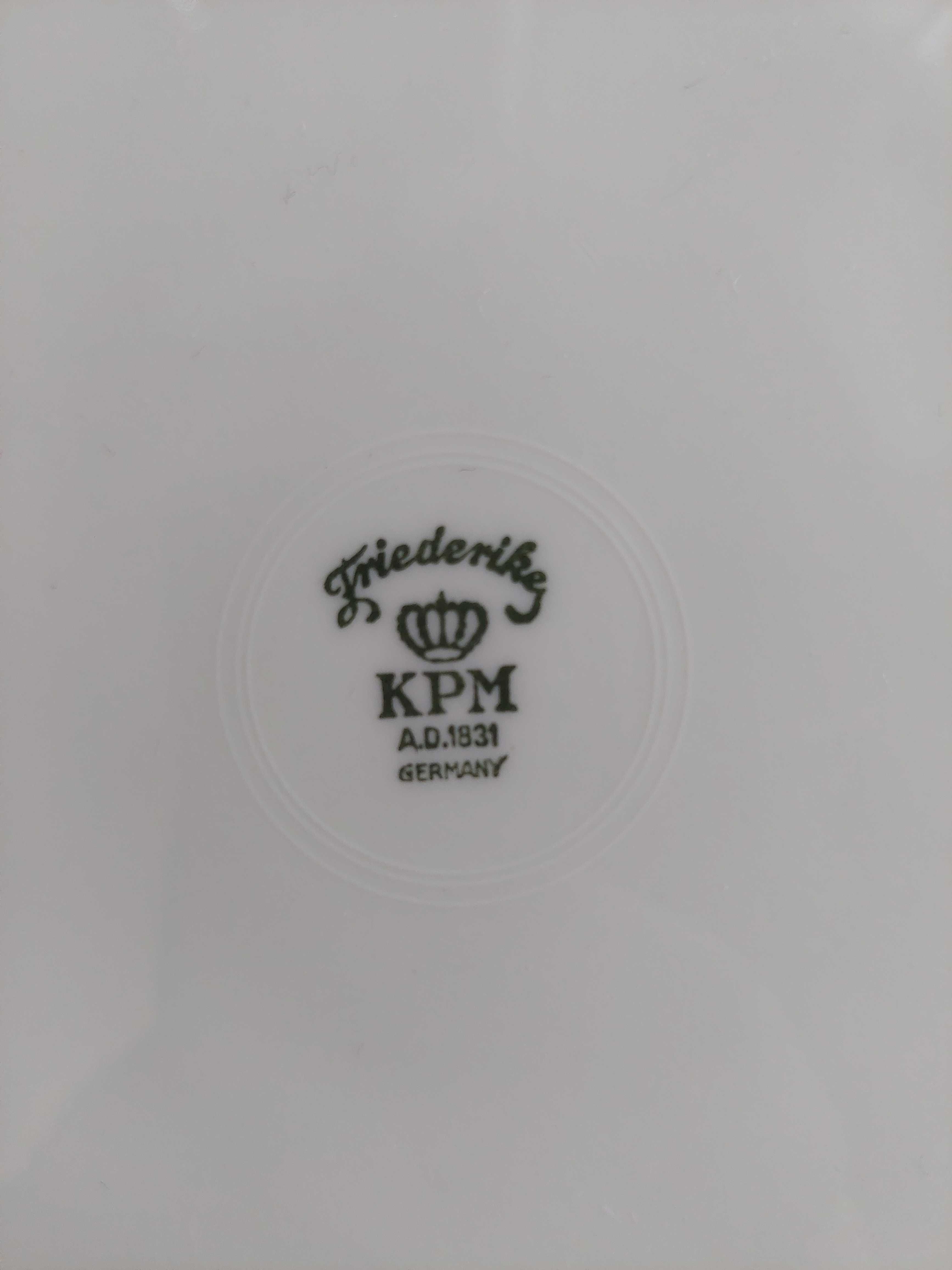 Talerze Fredrike KPM A.D. 1831 Germany.Waldenburg.Porcelana 6 sztuk.