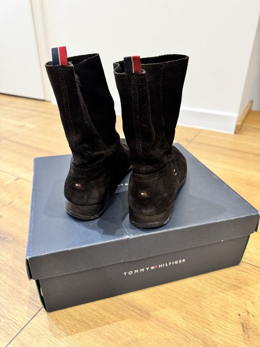 Botki damskie zamszowe Tommy Hilfiger