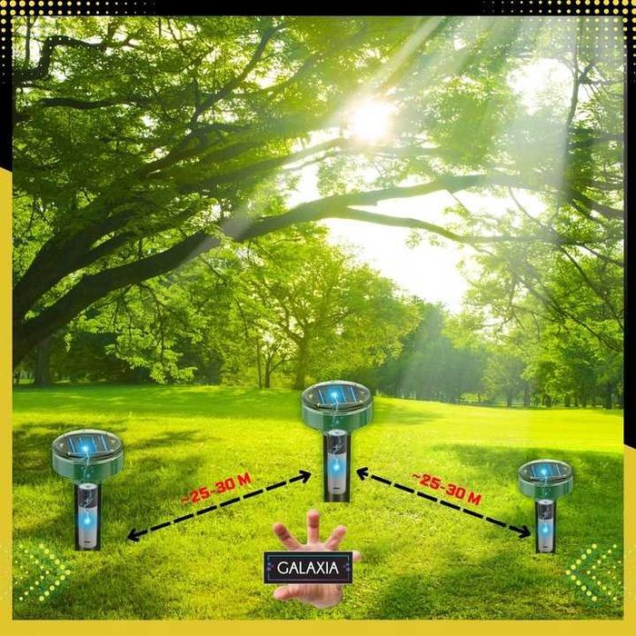 8X SILNY ODSTRASZACZ NA KRETY Kuny Myszy Szczury Solarny Ultradźwięk