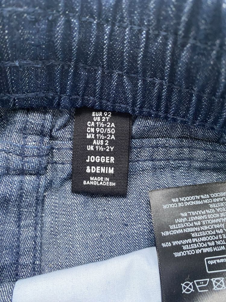 H&M nowe joggery jeansy 92 cm dla chłopca