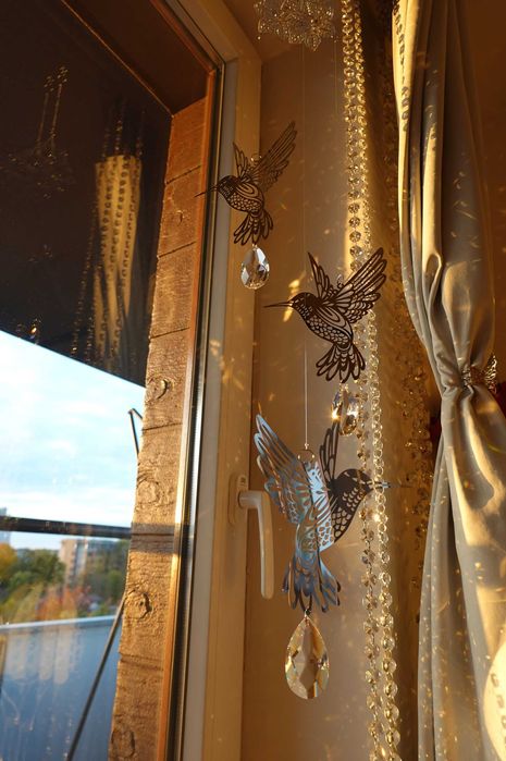 Łapacz Snów Słońca Zawieszka do Okna Koliberki KRYSZTAŁY ROBI TĘCZE!!!