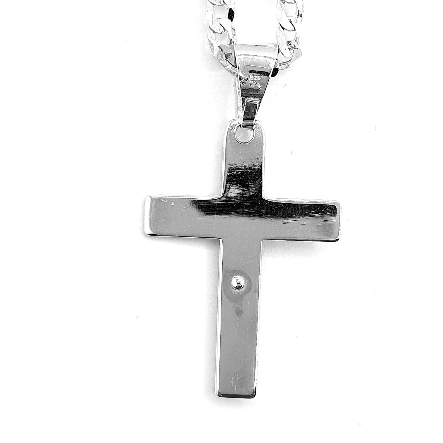 Krzyżyk srebrny pr.925 z Panem Jezusem duży uchwyt