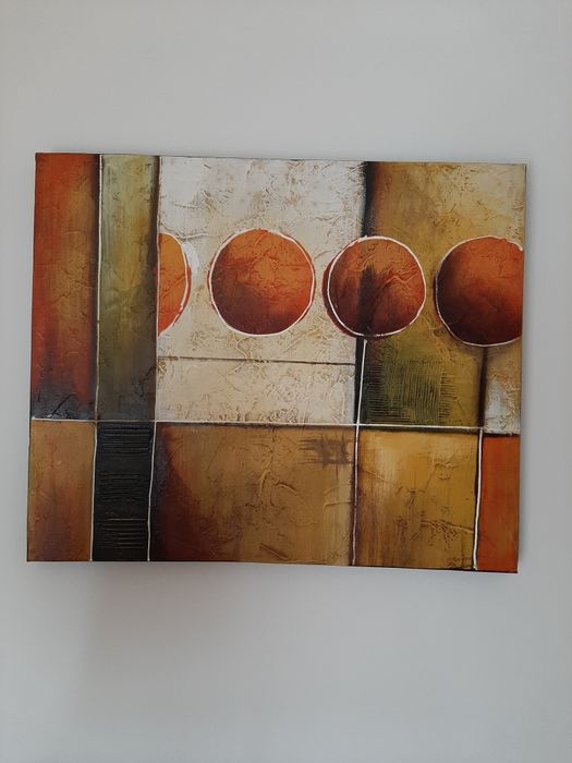 Tela abstracta com relevo