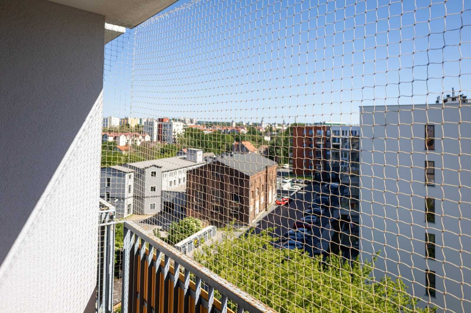 Siatka dla kota, siatka na balkon, taras, przed gołębiami, moskitiery