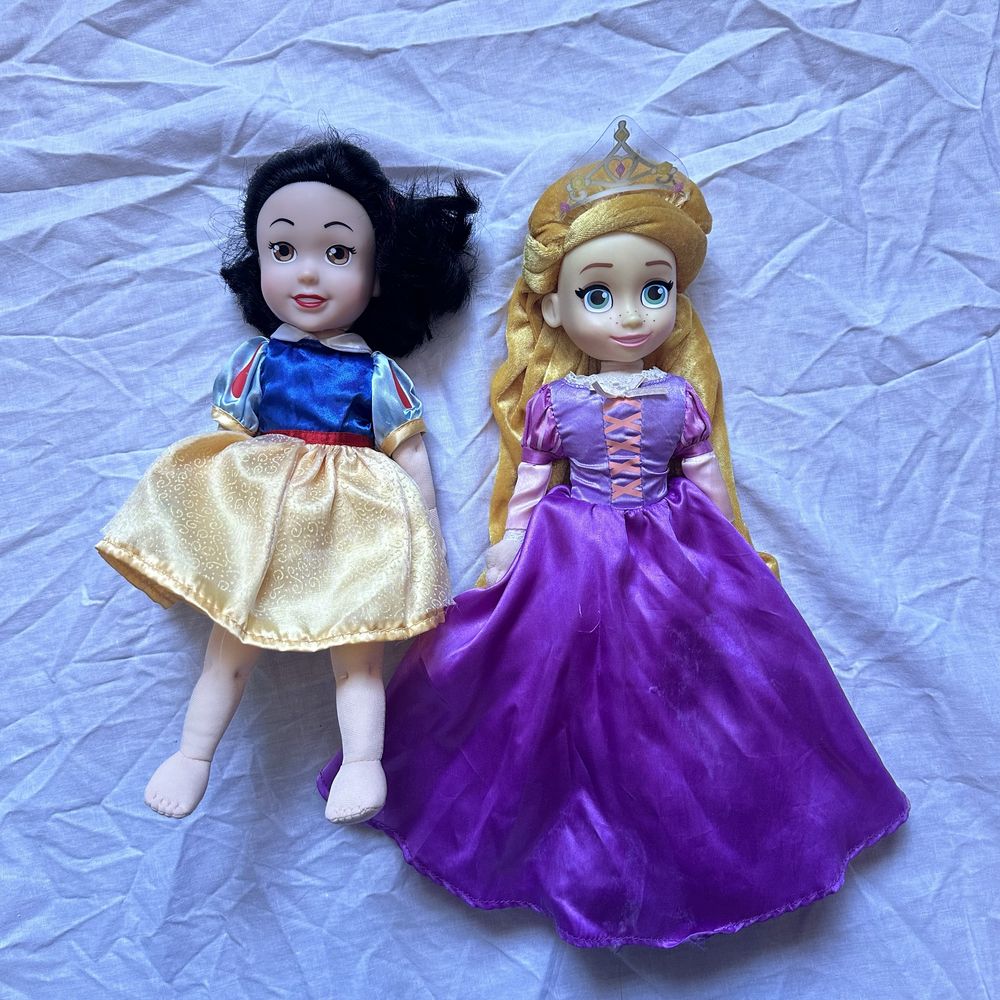 Мягкі ляльки принцеси з пластиковим лицем/ рапунцель, білосніжка
