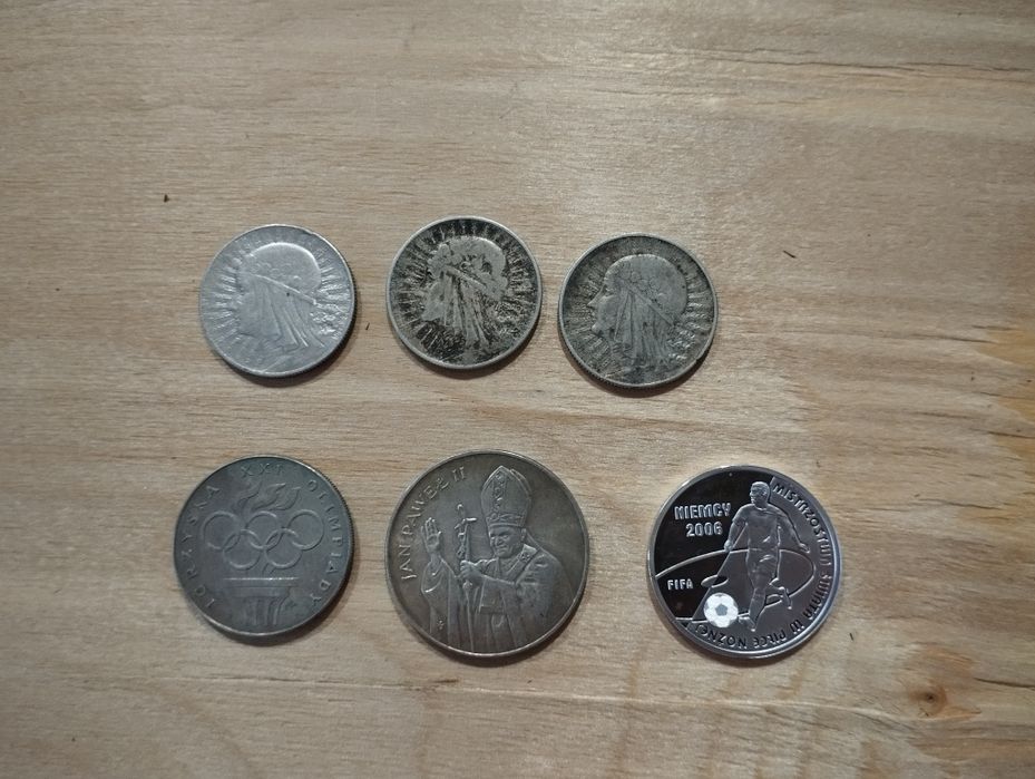 Sprzedam 6 srebrnych monet