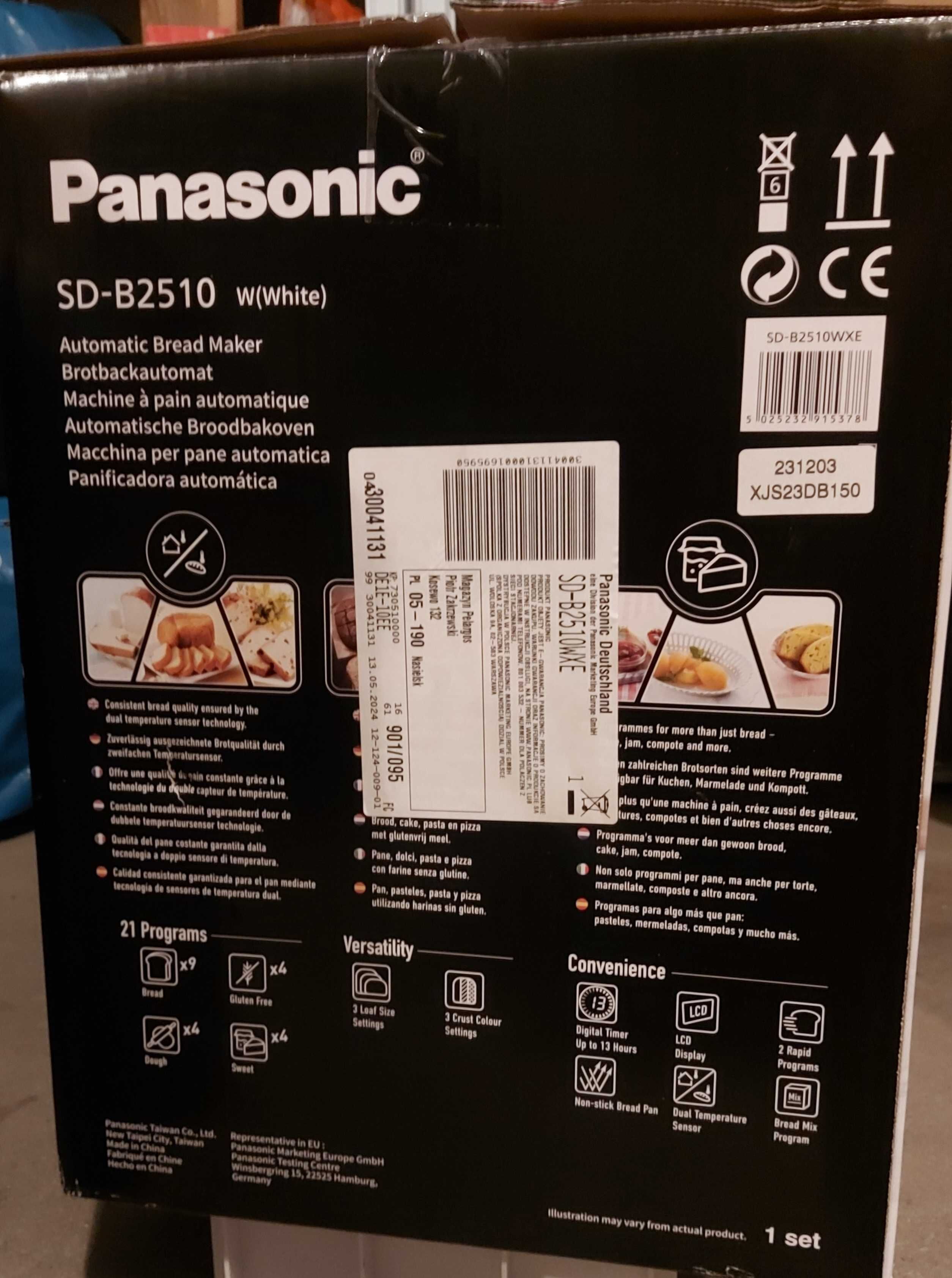 Wypiekacz do chleba Panasonic SD-B2510 - NOWY