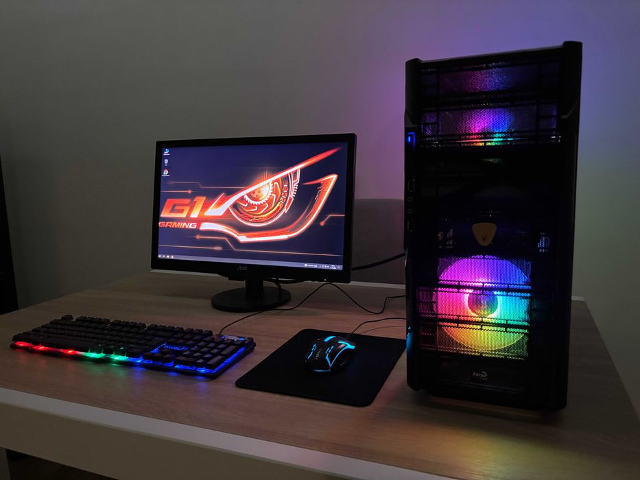 Zestaw Do Gier i5 4x3.8ghz/GTX-4GB!/Ram-16GB/SSD+1TB/Monitor 22'