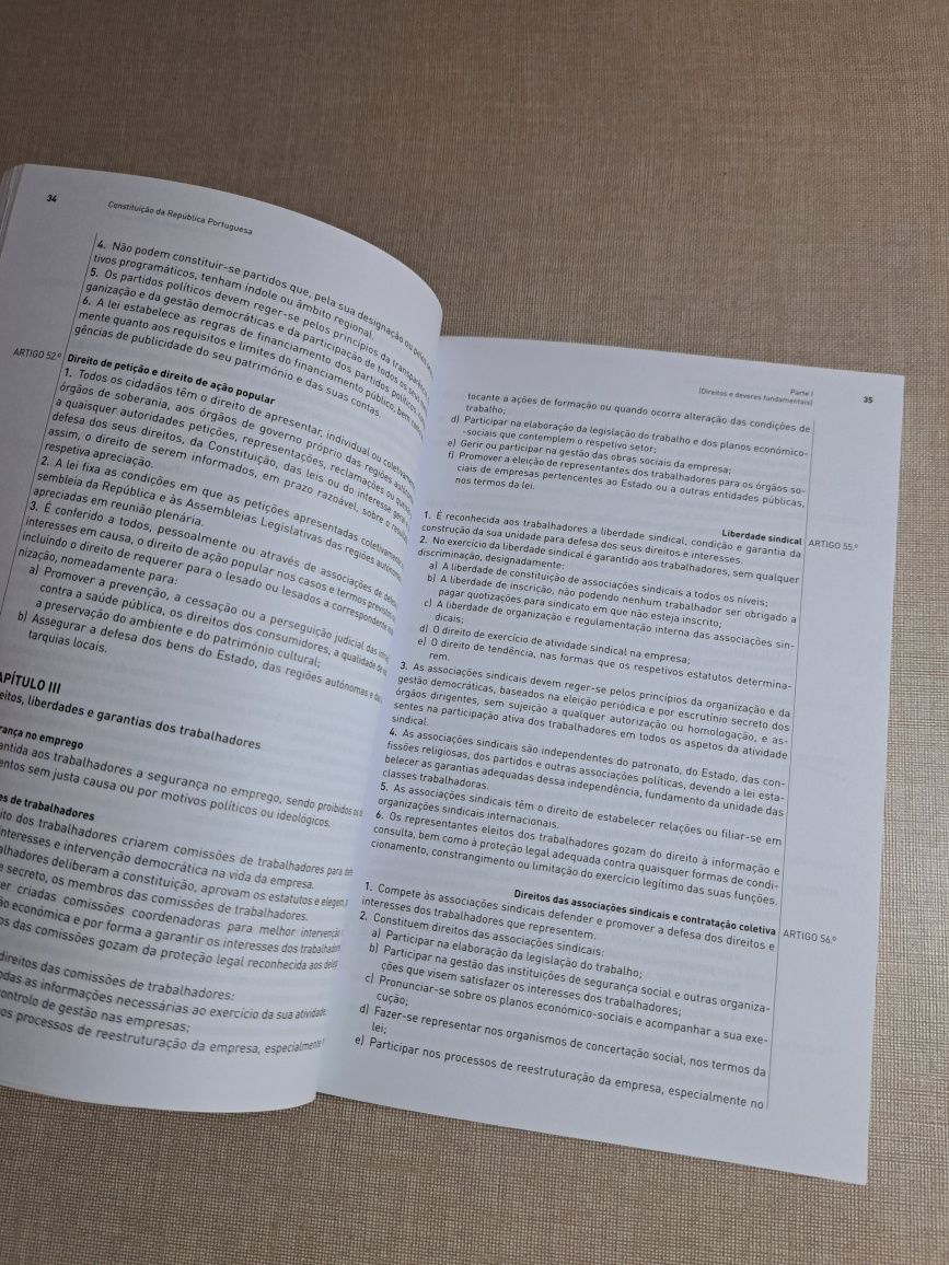 Livro Constituição da República Portuguesa – Como Nova – Envio Rápido!