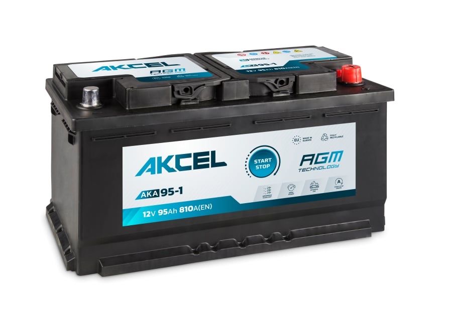 Akumulator Akcel AGM 12 V 95AH P+ AKA-95-1
