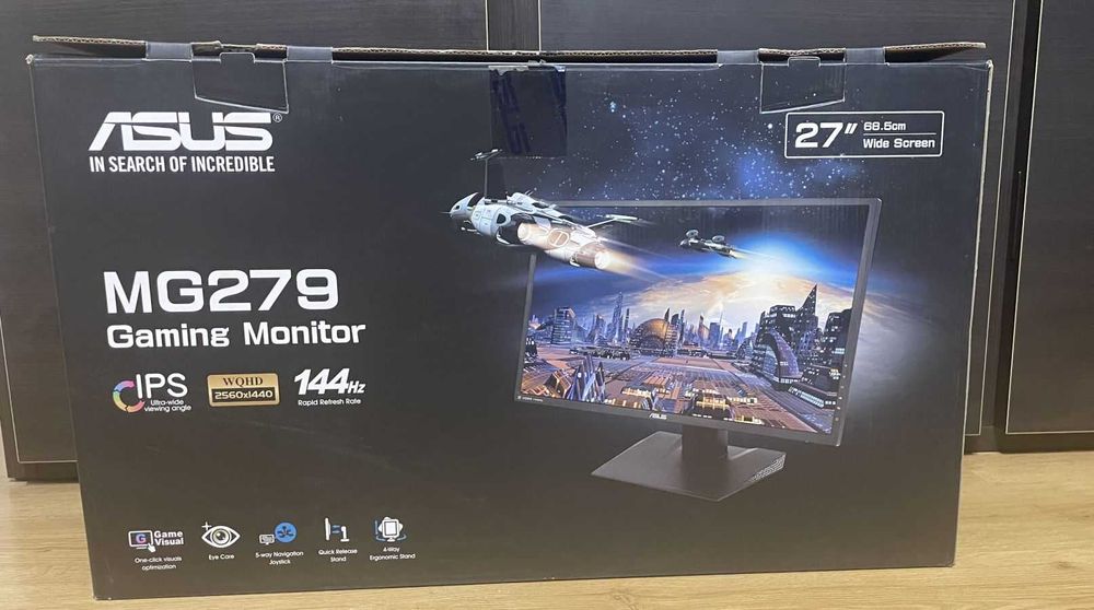 Monitor 27" ASUS MG279, 2560x1440px AMD FreeSync IPS 144Hz gwarancja !