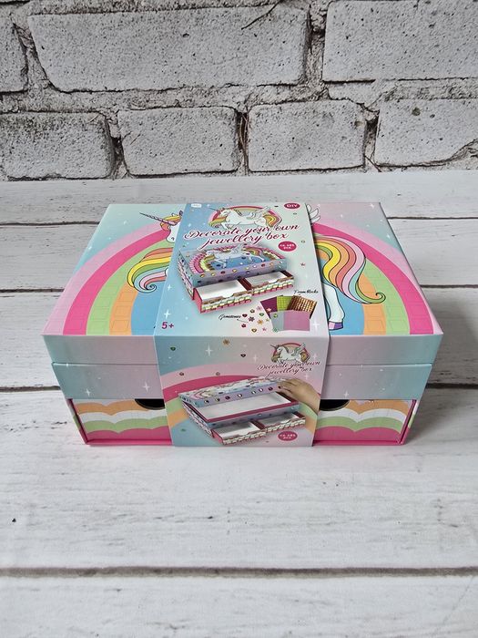 Szkatułka na biżuterię DIY Magiczny Jednorożec prezent dla dziewczynki