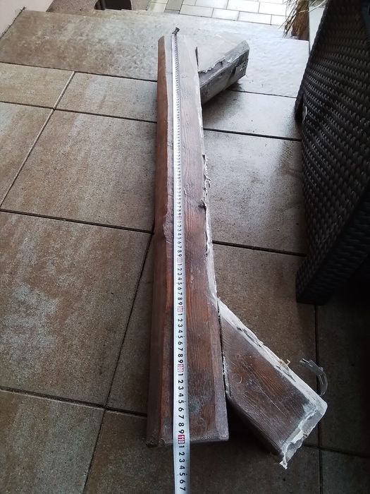 Drewniana belka do kominka Stare drewno z klimatem