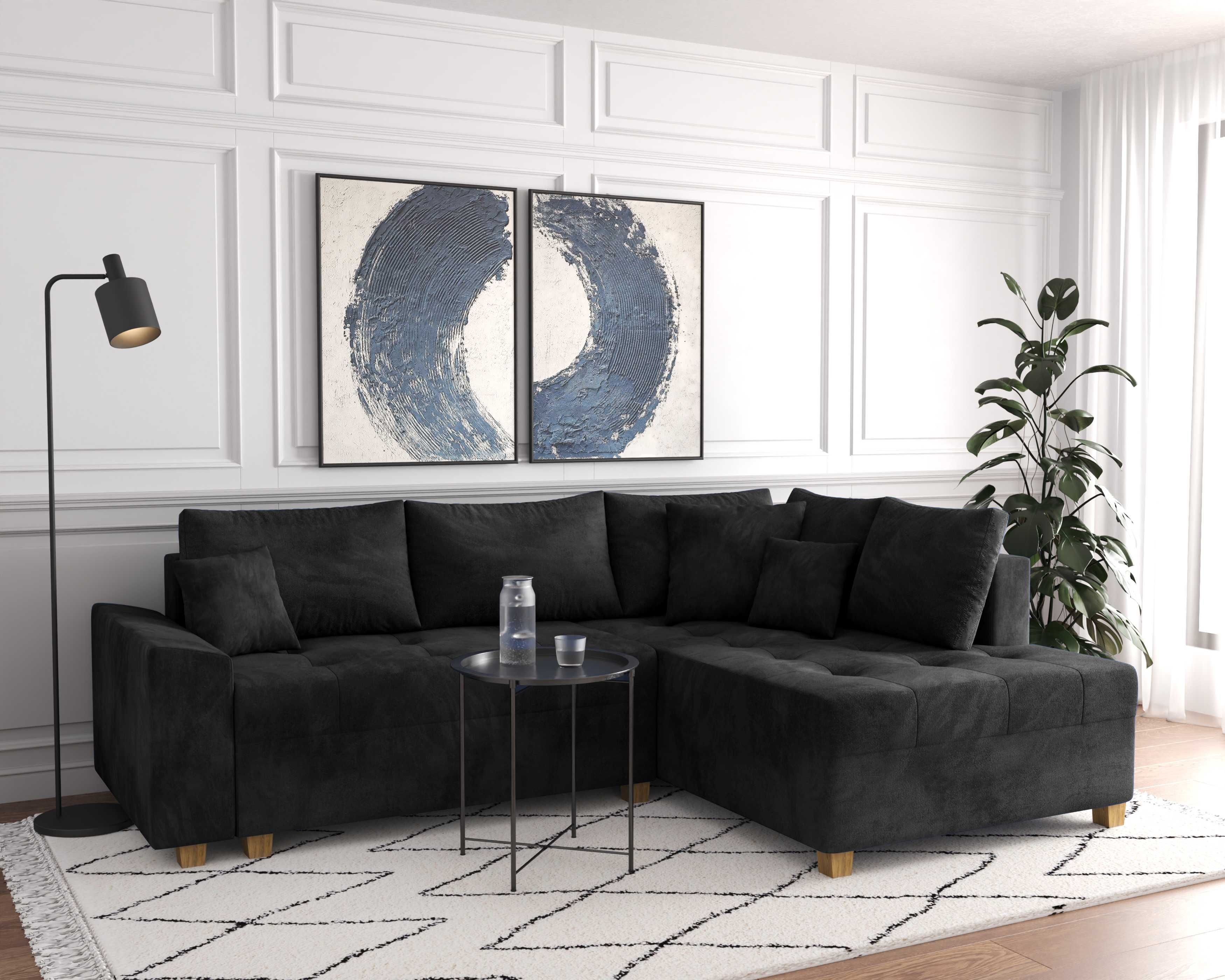 Wygodna kanapa SOFA z funkcją spania ASTON narożnik od PRODUCENTA