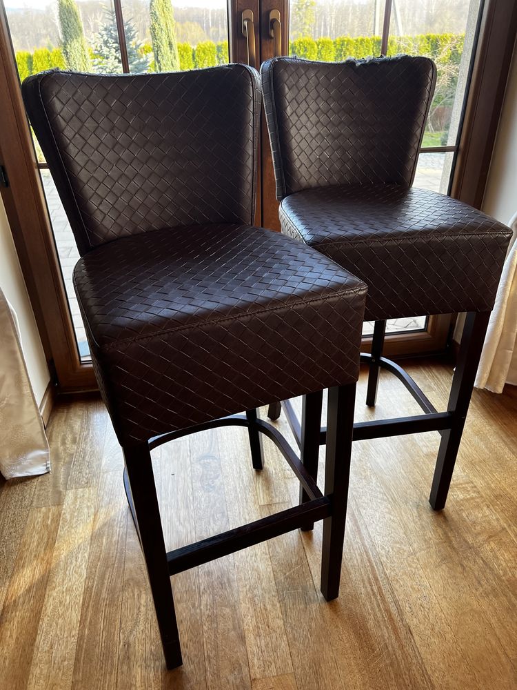 Krzesła barowe wysokie / hokery 2szt do renowacji