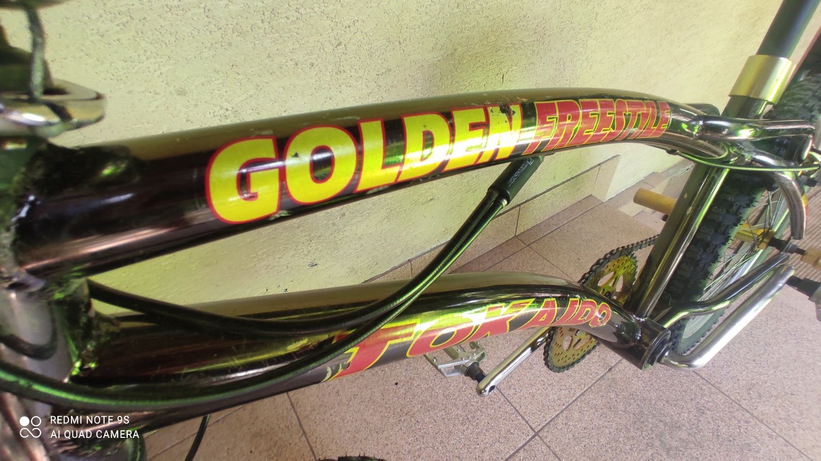 Tokaido Golden Freestyle  BMX chromo retro zlote dodatki ,pegi sxhwal